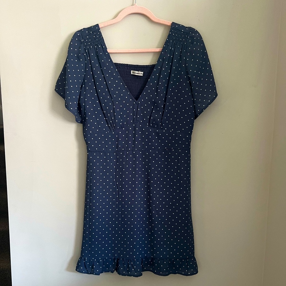 Abercrombie Blue Polka Dot Mini Dress